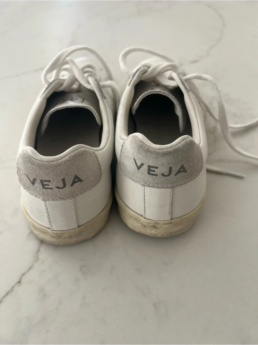 VEJA Esplar Leather Sneakers Womens 6 EU 37 Extra White Low Top Lace Up Brazil